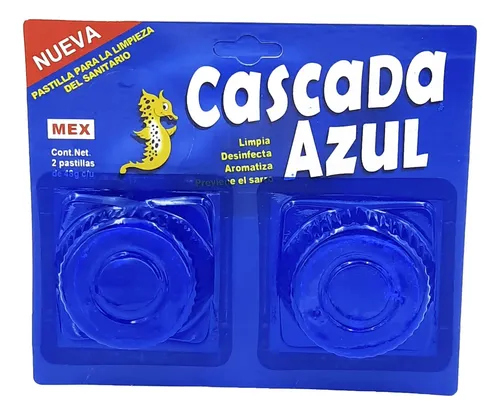 PASTILLA PARA LIMPIEZA DE SANITARIO C/2 PZA CASCADA AZUL
