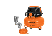 KIT COMPRESOR LIBRE DE ACEITE 24L, MANGUERA Y PISTOLA TRUPER