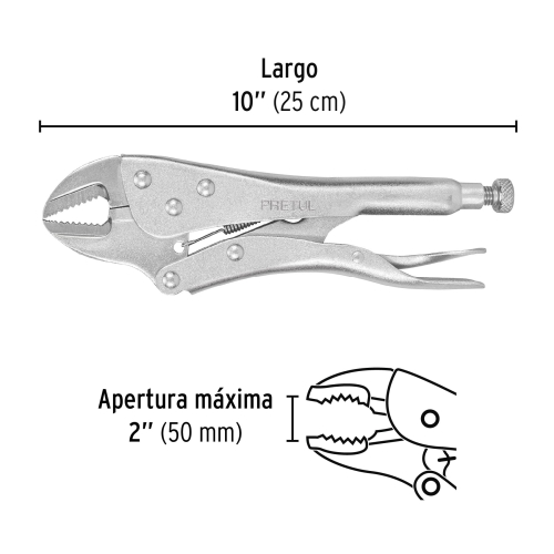 PINZA DE PRESION 10 MORDANZA RECTA A GRANEL PRETUL