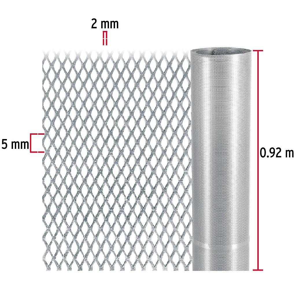 ROLLO DE 11 m X 0.92 m MALLA MOSQUITERA DE ACERO GALVANIZADO FIERO