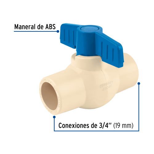 VALVULA ESFERA DE CPVC 3/4 FOSET (10)