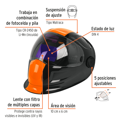 CARETA OSCURECIMIENTO AUTOM C/PANEL DIGI
