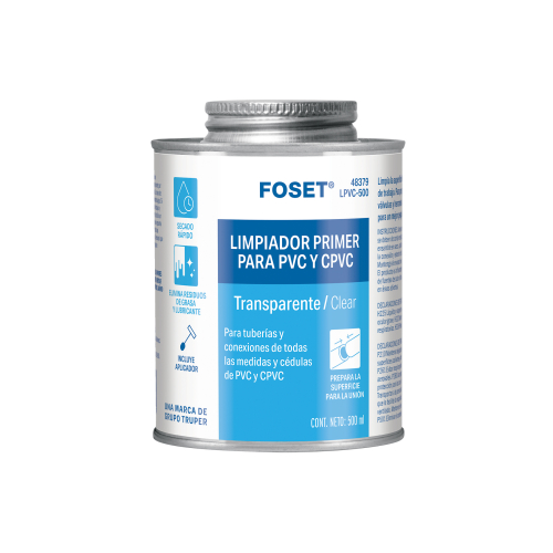 LIMPIADOR PARA PVC Y CPVC LATA DE 500 ml FOSET