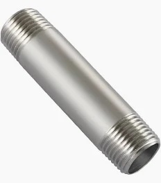 NIPLE DE ACERO INOXIDABLE DE 1/2" X 10" T304L CEDULA 40