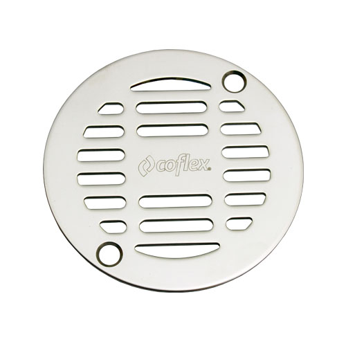REJILLA REDONDA DE 9.3CM ACERO PARA COLADERA DE 10CM COFLEX