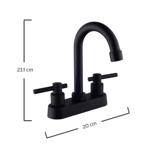 MEZCLADORA 4 PARA LAVABO COLOR NEGRO DICA 4025.2