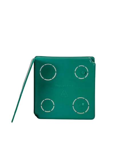 CAJA REGISTRO ELECTRICO VERDE CON TAPA DE 3" X 3" (1/2) FLEXA MAX
