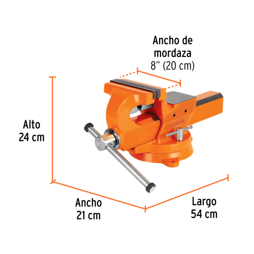 TORNILLO DE BANCO 8 USO INDUSTRIAL TRUPER