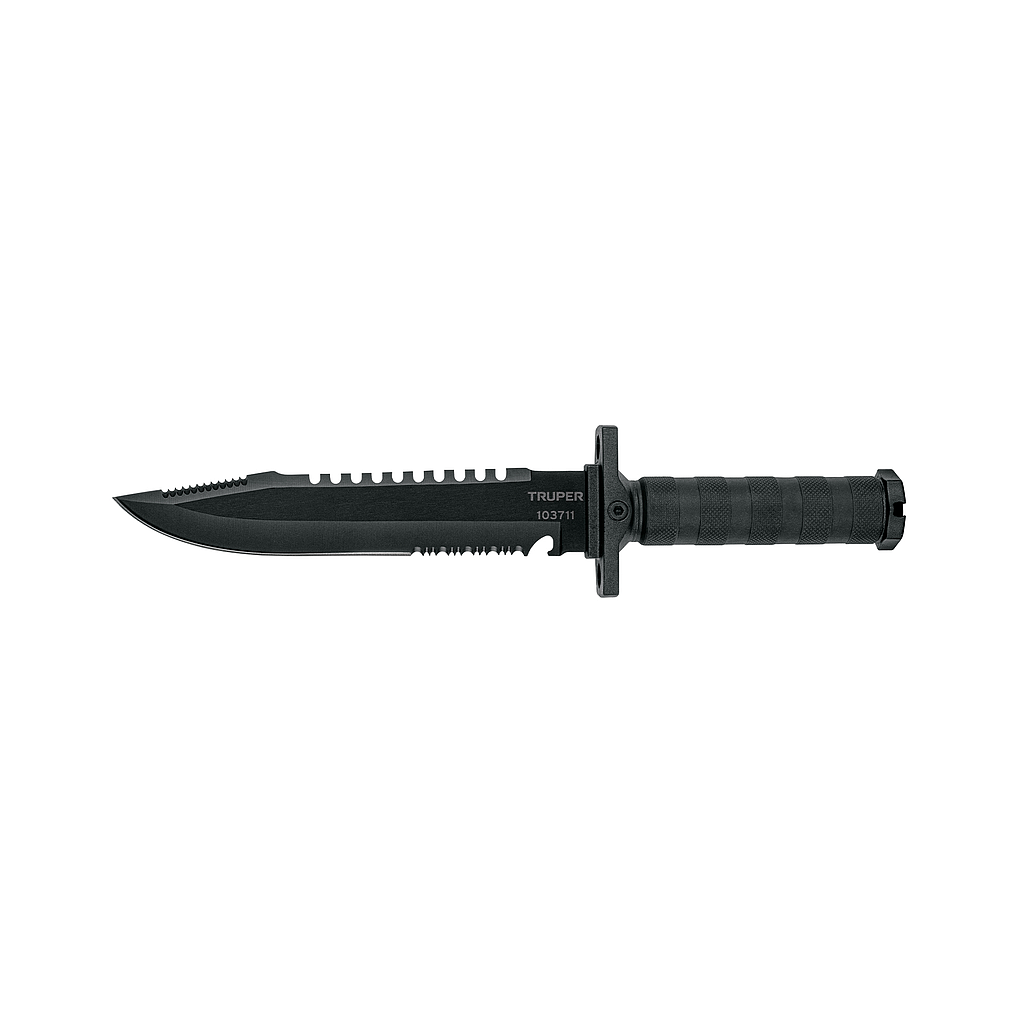 CUCHILLO TACTICO DE MONTE HOJA DE DE 8" (20 cm) LARGO 14" TRUPER