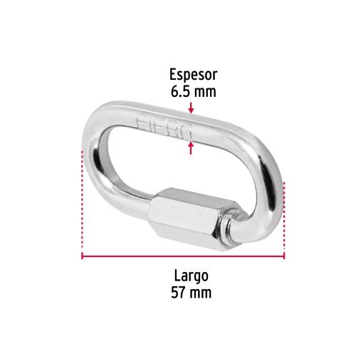 BANDOLA DE ACERO DE 1/4 Plg. CON SEGURO FIERO