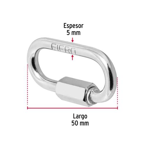 BANDOLA DE ACERO CON SEGURO 3/16 FIERO