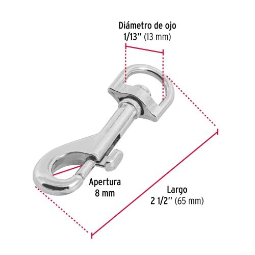 BANDOLA DE ZINC DE 1/2 Plg. GIRATORIA FIERO