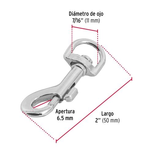 BANDOLA DE ZINC DIAM. 7/16 LARGO 2 FIERO