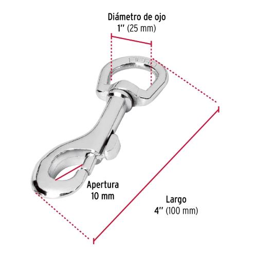 BANDOLA DE ZINC DE 1 Plg. GIRATORIA FIERO