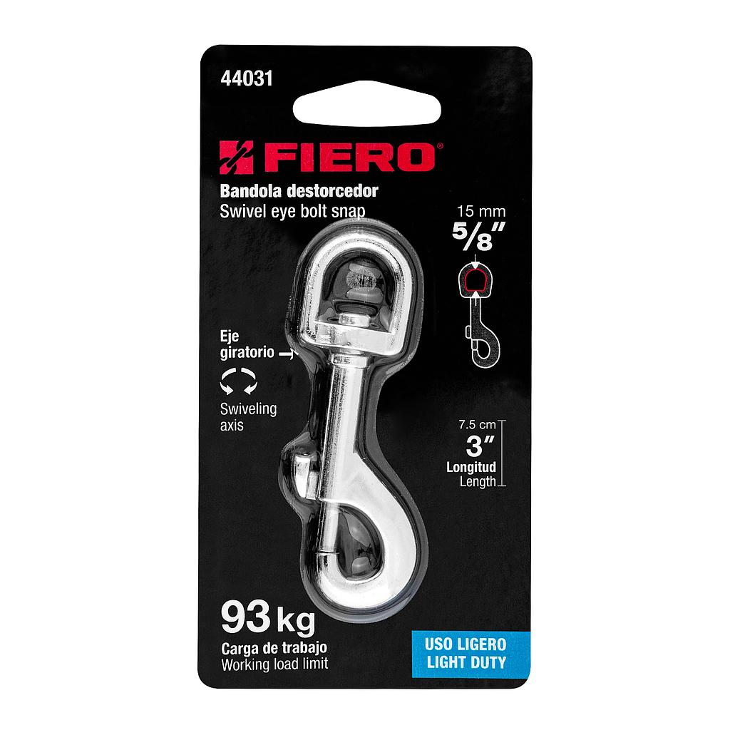 BANDOLA DE ZINC DE 5/8" GIRATORIA FIERO