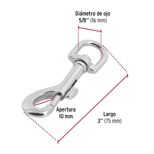 BANDOLA DE ZINC DE 5/8 Plg. GIRATORIA FIERO