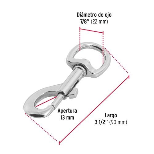 BANDOLA DE ZINC DE 7/8 Plg. GIRATORIA FIERO