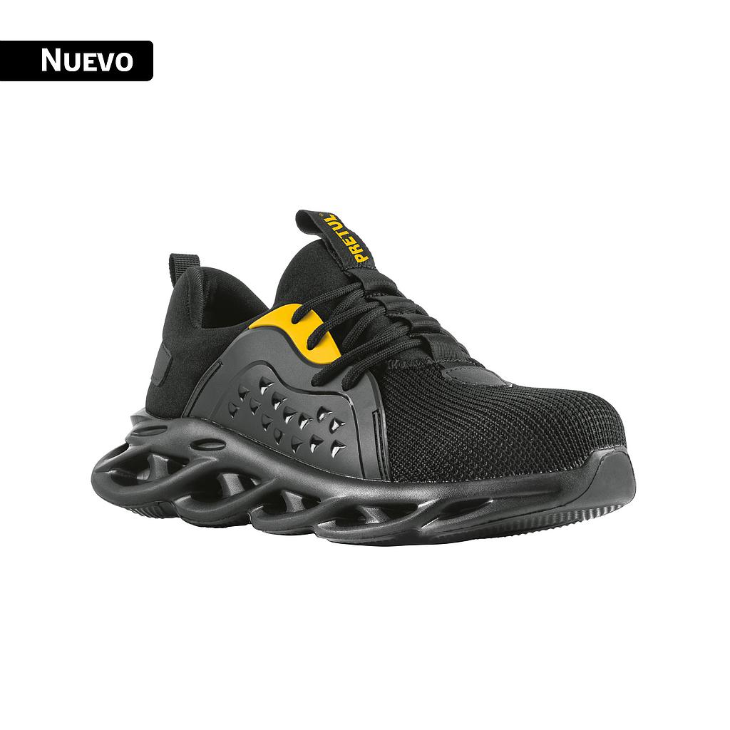 TENIS DE SEGURIDAD #27 CASQUILLOS METALICOS NEGROS PRETUL