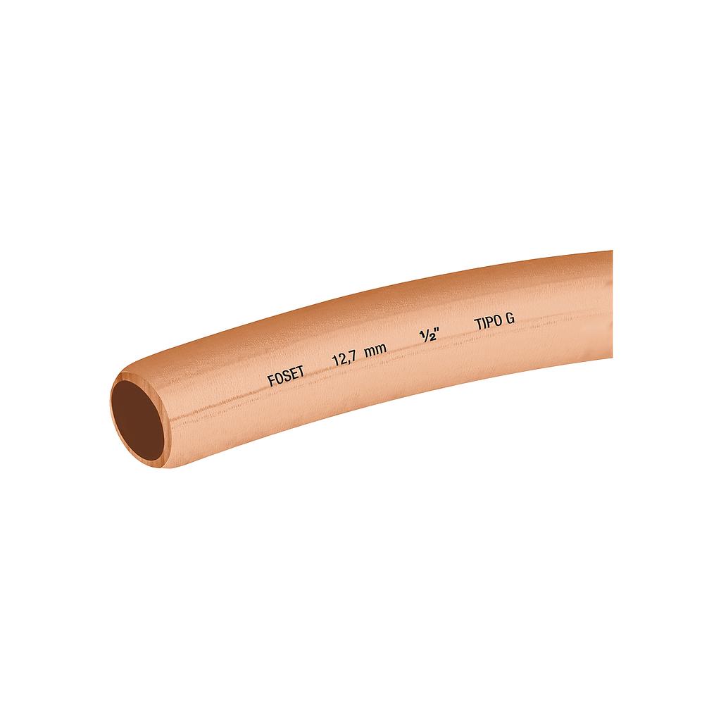 TUBO FLEXIBLE DE COBRE DE 3/8" ROLLO DE 15 m 2.6 kg FOSET