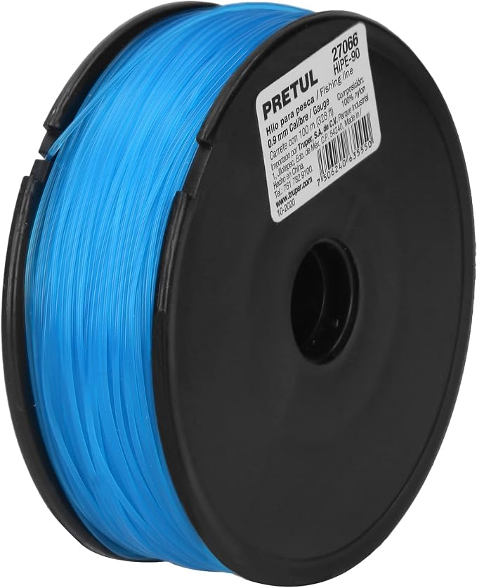 HILO P/PESCA CALIBRE 0.9MM ROLLO 100M PRETUL
