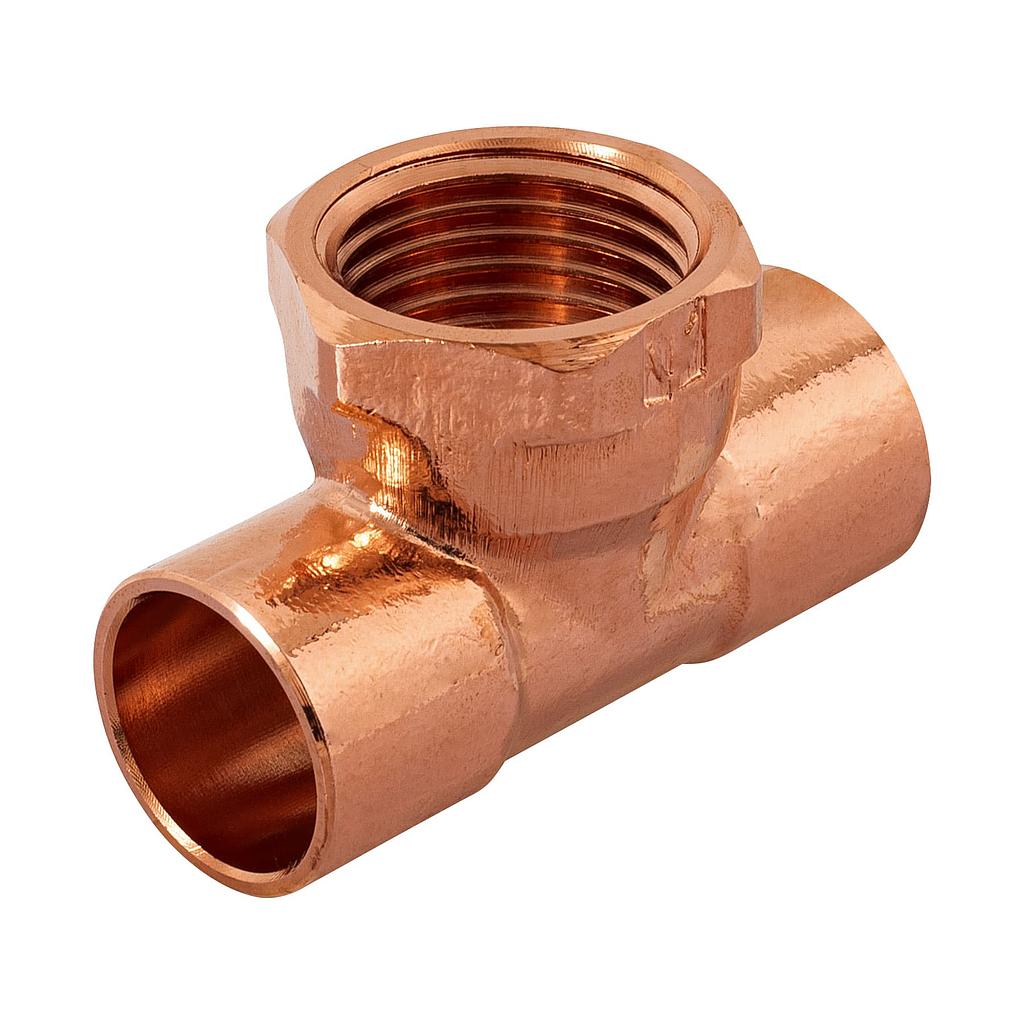 TEE DE COBRE ROSCA INTERIOR CENTRAL 1/2 Plg. FOSET