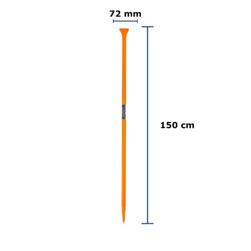 BARRETA DE PUNTA DE 1" X 150 cm ESCOPLO 72 mm TRUPER