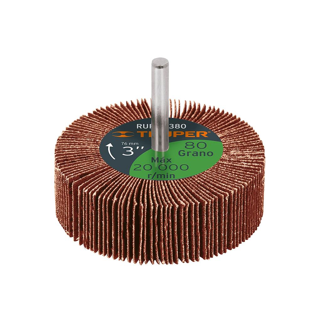 RUEDA FLAP DE 3 GRANO 80 TRUPER