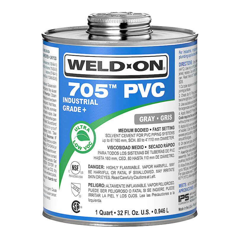 PEGAMENTO 705 1/8 LITRO gris WELD-ON sobre pedido