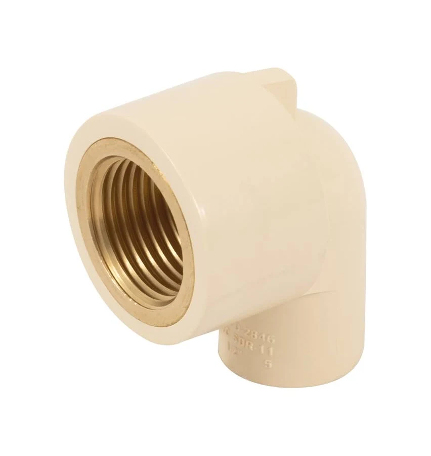 CODO PIPA CPVC 1/2X90 CON INSERTO DE BRONCE CTS