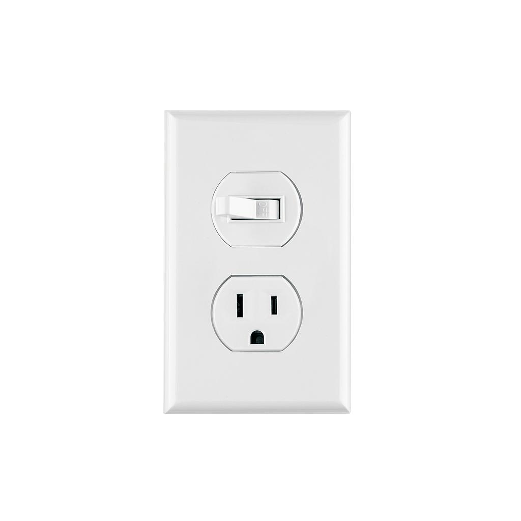 PLACA ARMADA DE INTERRUPTOR Y CONTACTO, LINEA STANDAR, BLANCO VOLTECK