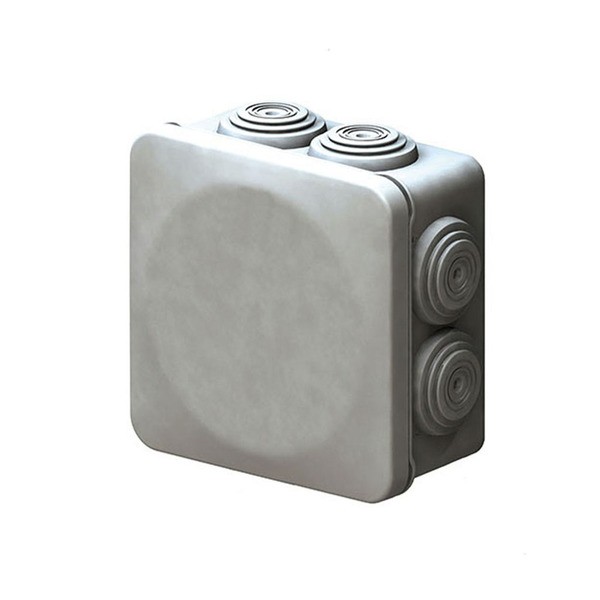 CAJA ESTANCA CON CONOS TAPA DE PRESION IP55 80X80X45