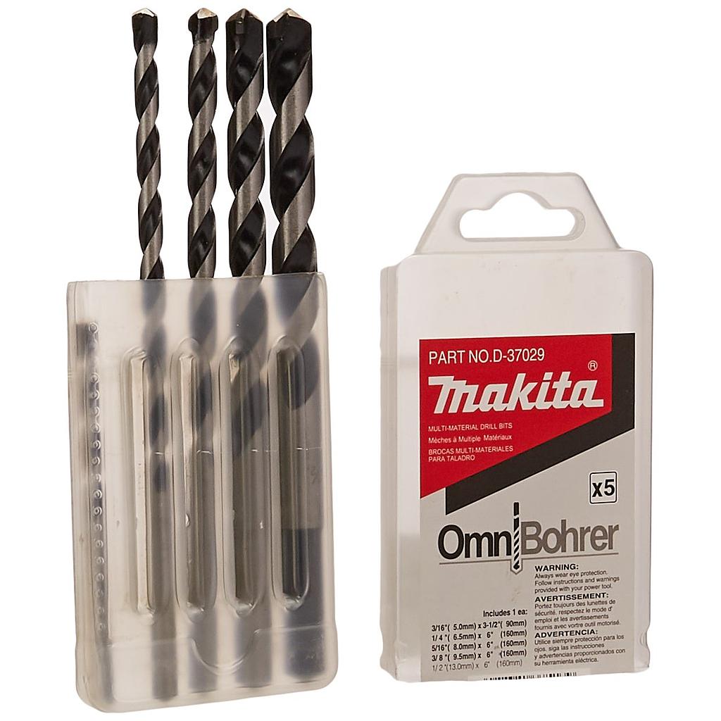 JUEGO 5 BROCAS MULTIMATERIAL MAKITA