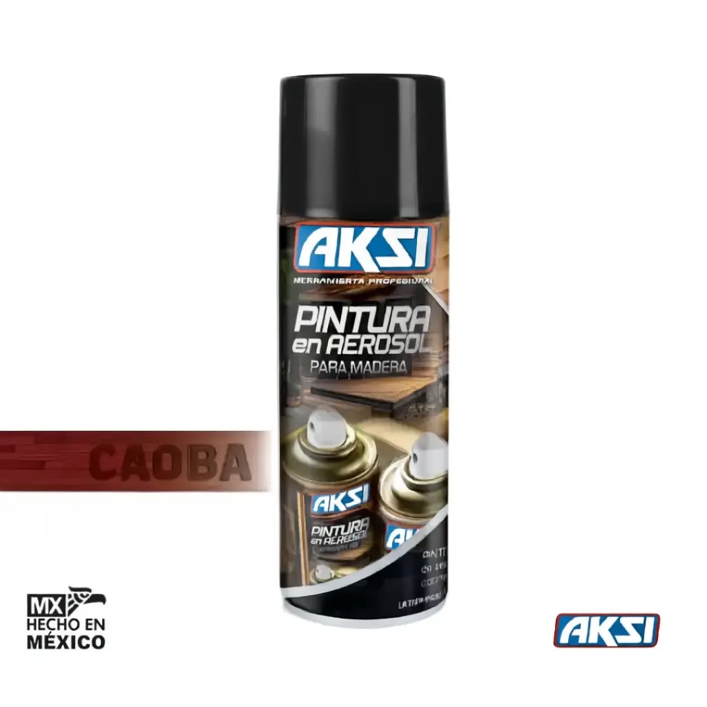 PINTURA EN AEROSOL PARA MADERA COLOR CAOBA