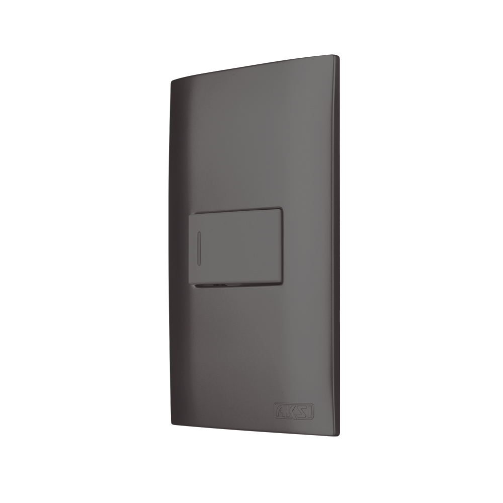 APAGADOR SENCILLO DE TECLA CON PLACA PLASTICA ONIX LINEA ALTIMUS