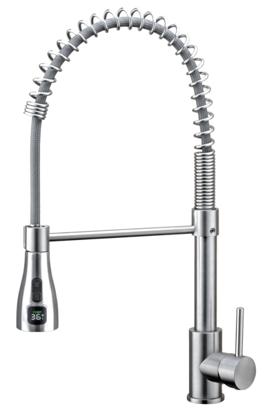 MONOMANDO PARA FREGADERO EN ACERO INOX 304 CON ROCIADOR INTELIGENTE DOBLE FUNCION ALAN