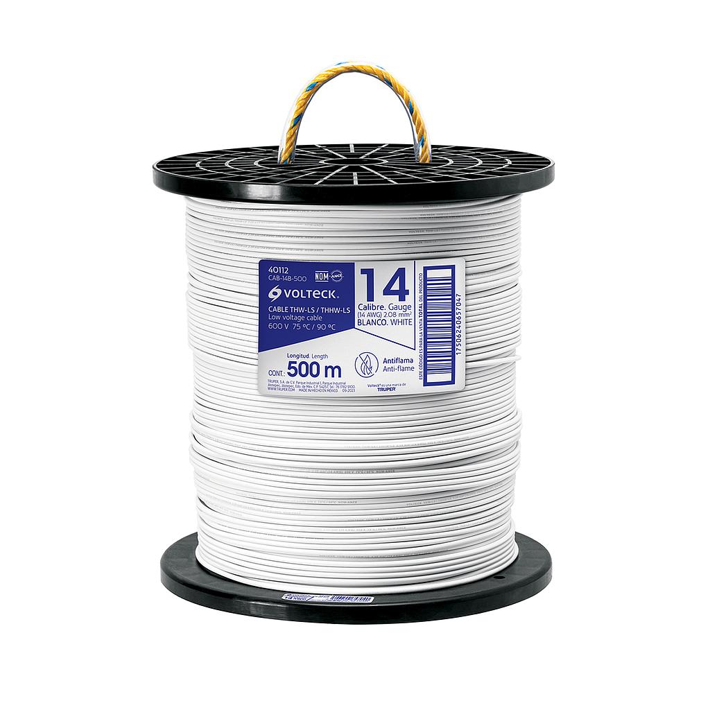 CABLE C-14 BLANCO EN CARRETE 500M VOLTEC