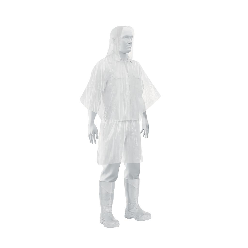PONCHO O CAPAMANGA DESECHABLE DE POLIETILENO PRETUL