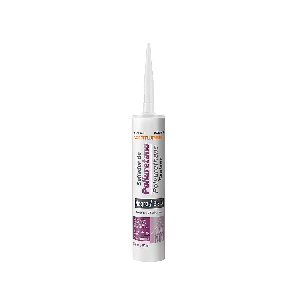 SELLADOR DE POLIURETANO DE 280 ML NEGRO TRUPER