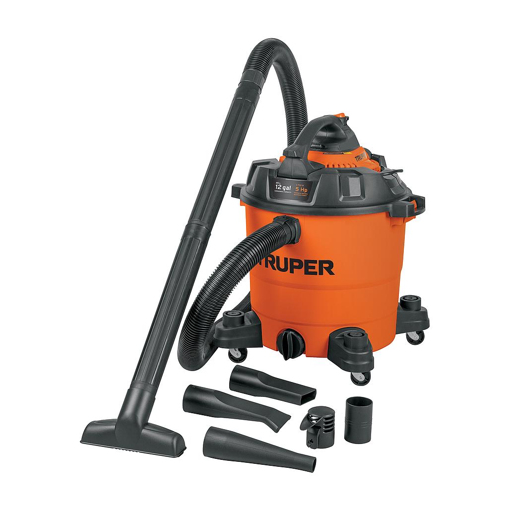 ASPIRADORA SOLIDOS Y LIQUIDOS 12 GAL SOPLADOR DESMONTABLE TRUPER