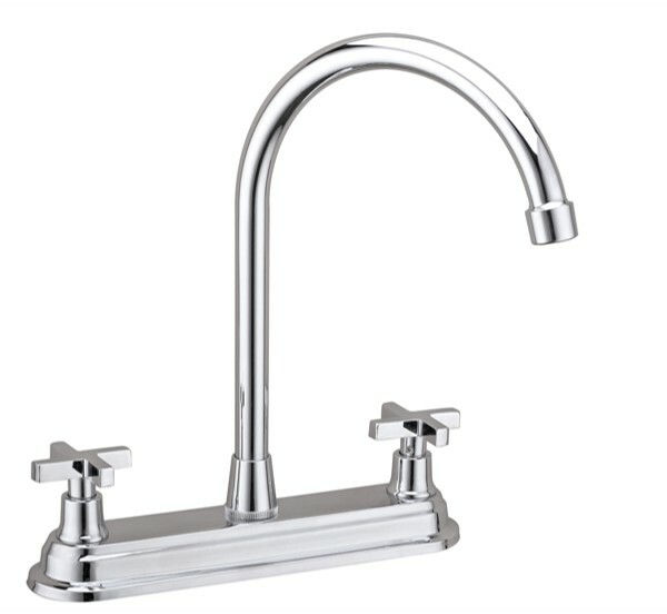 MEZCLADORA PARA FREGADERO 8" CON EXTRA ALTO ALAN
