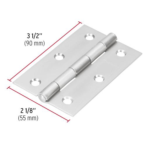 BISAGRA RECTANGULAR 3-1/2 ACERO INOXIDABLE HERMEX