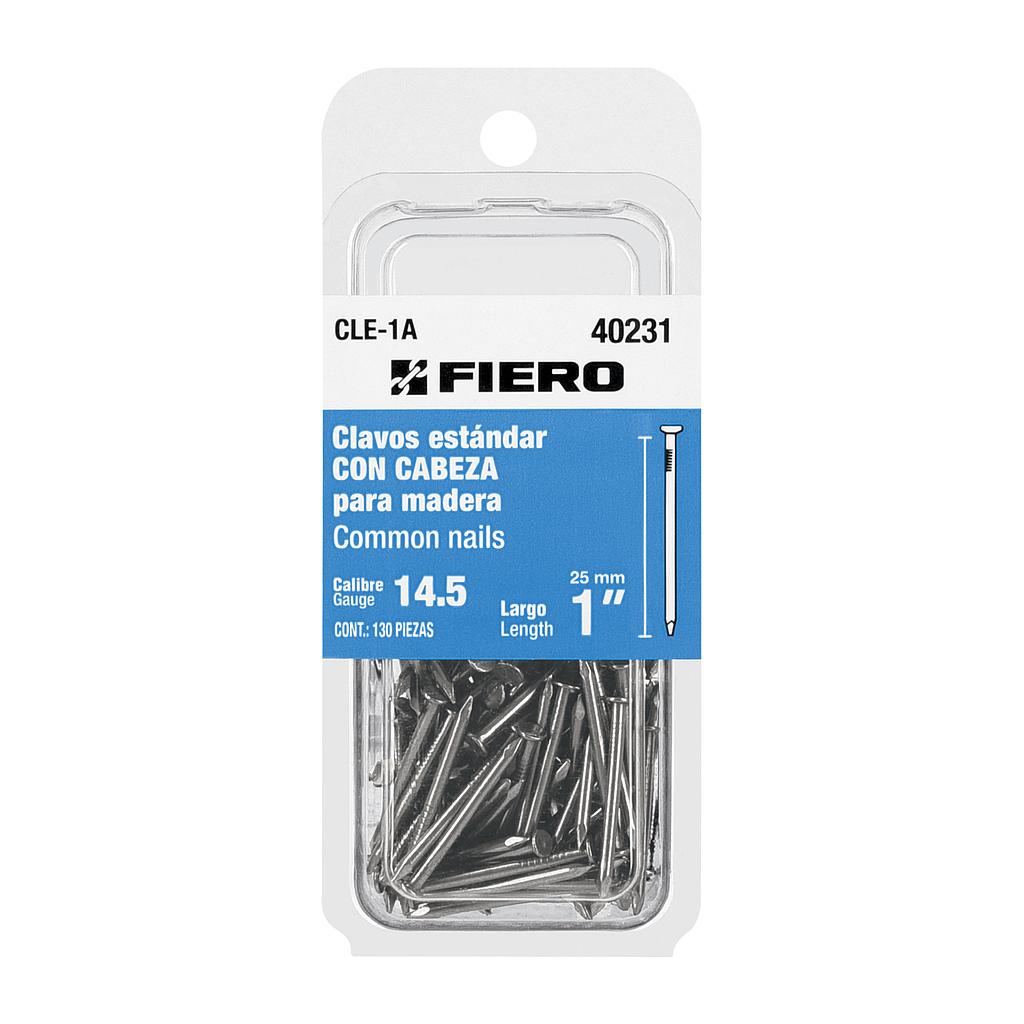 BLISTER CON 130 CLAVOS ESTANDAR DE 1" CON CABEZA FIERO
