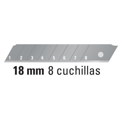 ESTUCHE CON 10 CUCHILLAS SK4 DE 18 mm PARA CUTTER TRUPER