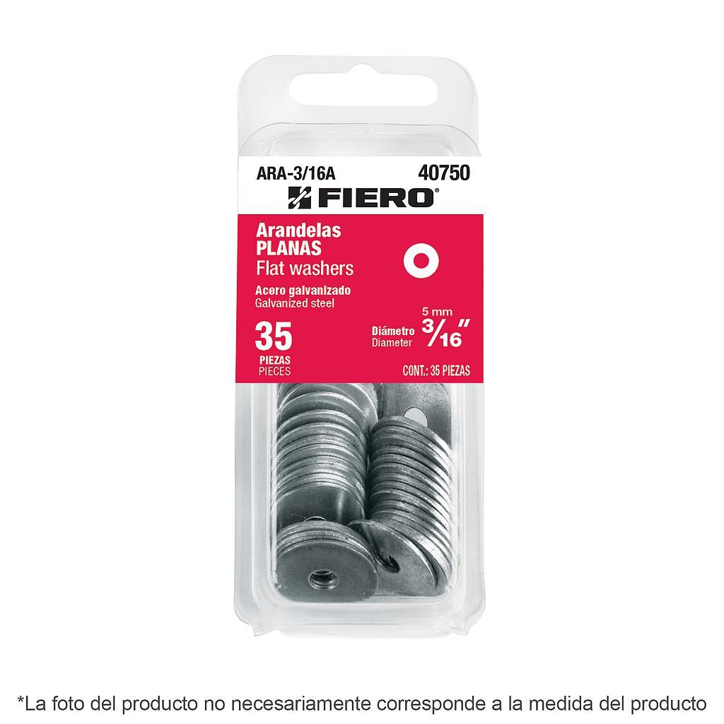BLISTER CON 30 ARANDELAS PLANAS DE 1/4" FIERO
