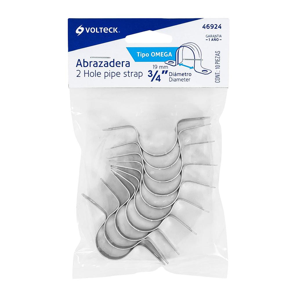BOLSA 10 ABRAZADERA OMEGA 3/4 VOLTECH