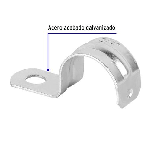 BOLSA 10 ABRAZADERA TIPO UÑA 3/4 VOLTEC