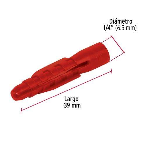 BOLSA 50 TAQUETES DE PLASTICO 1/4 FIERO
