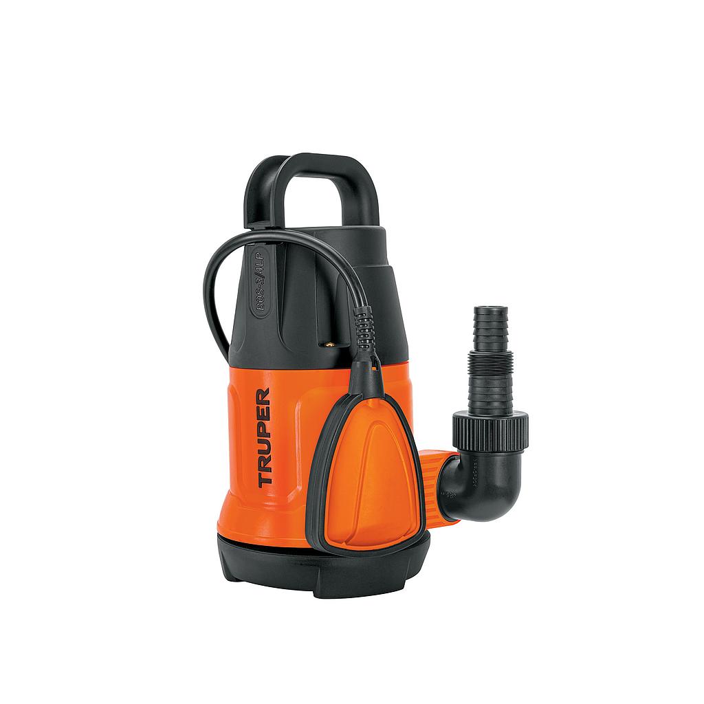 BOMBA SUMERGIBLE PLASTICA 3/4 HP PARA AGUA LIMPIA TRUPER