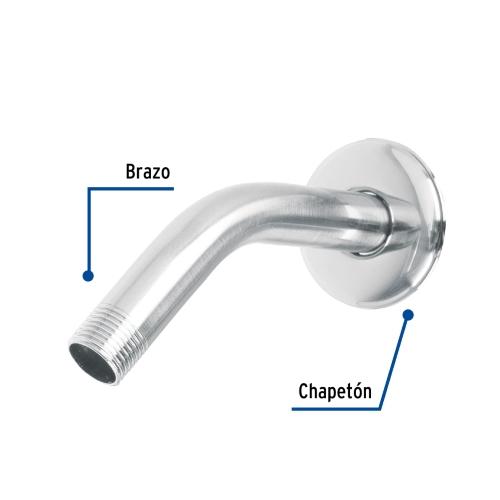 BRAZO Y CHAPETON ACERO INOXIDABLE FOSET