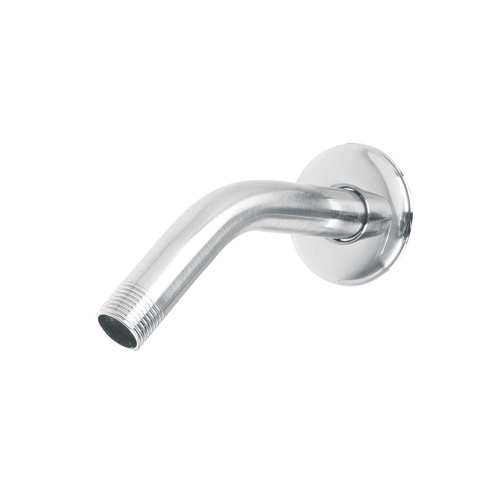 BRAZO DE ACERO CROMADO Y CHAPETON DE ACERO INOXIDABLE PARA REGADERA FOSET